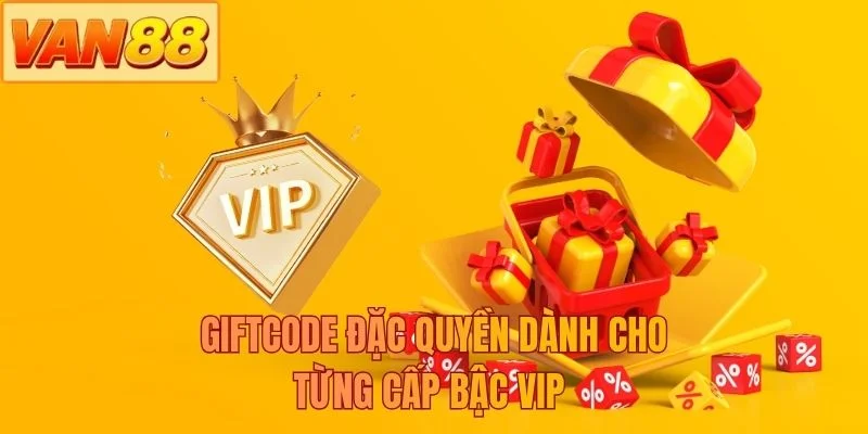 Giftcode đặc quyền dành cho từng cấp bậc VIP 