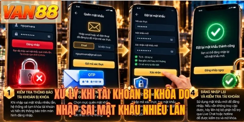 Xử lý khi tài khoản bị khóa do nhập sai mật khẩu liên tiếp 